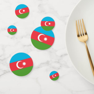 Table confetti avec drapeau de l'Azerbaïdjan