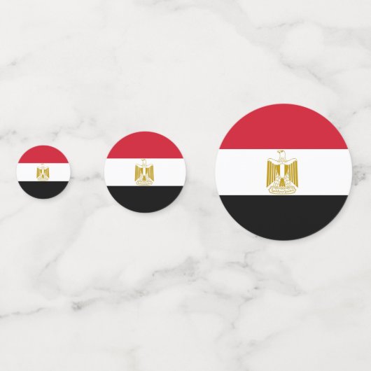 Table confetti avec drapeau de l'Égypte (Derrière)