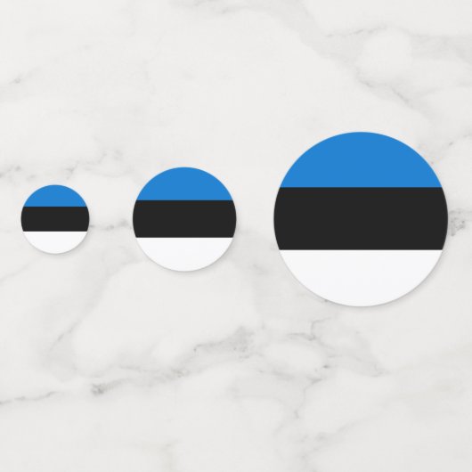 Table confetti avec drapeau de l'Estonie (Devant)