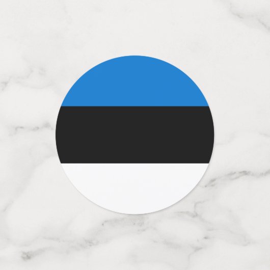 Table confetti avec drapeau de l'Estonie (Petit recto)