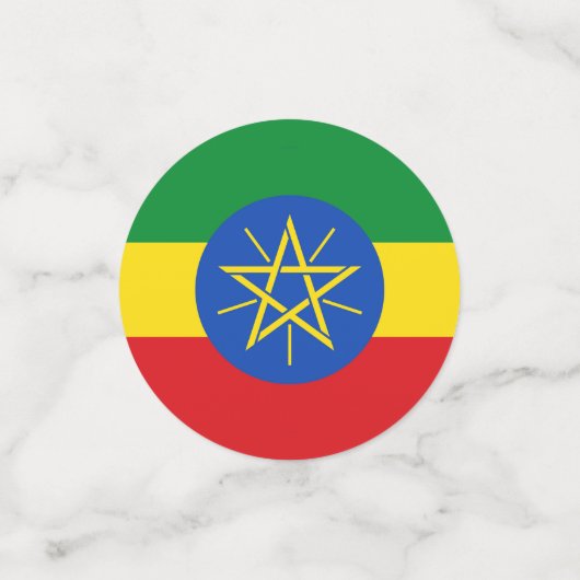 Table confetti avec drapeau de l'Éthiopie (Petit recto)