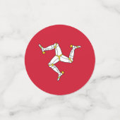 Table confetti avec drapeau de l'île de Man, Royau (Petit recto)