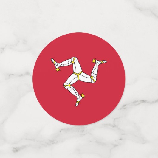 Table confetti avec drapeau de l'île de Man, Royau (Petit recto)