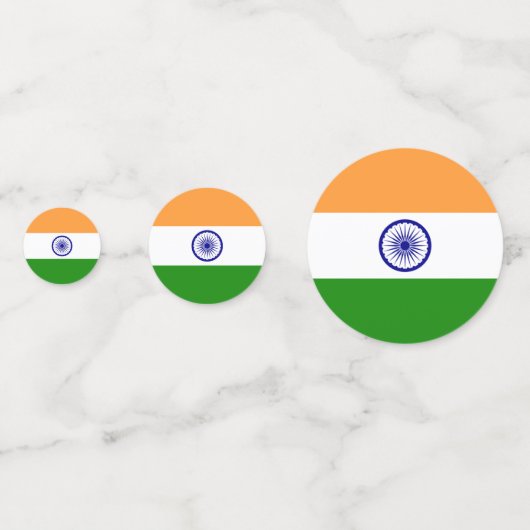 Table confetti avec drapeau de l'Inde (Derrière)