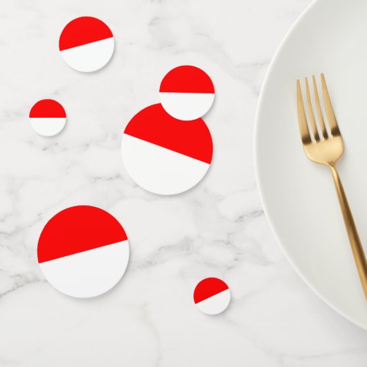 Table confetti avec drapeau de l'Indonésie (Groupe)