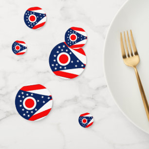 Table confetti avec drapeau de l'Ohio