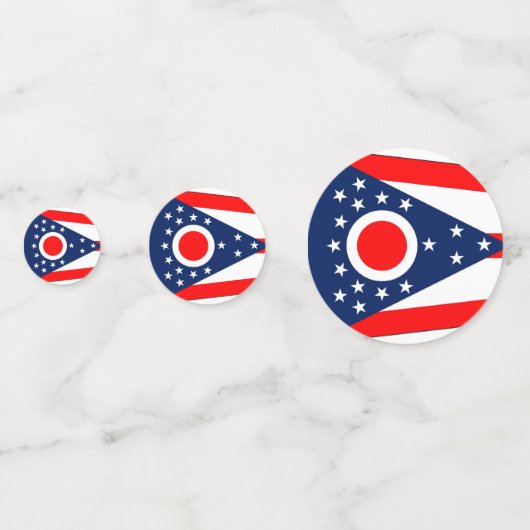 Table confetti avec drapeau de l'Ohio (Derrière)