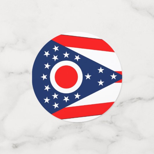 Table confetti avec drapeau de l'Ohio (Petit recto)