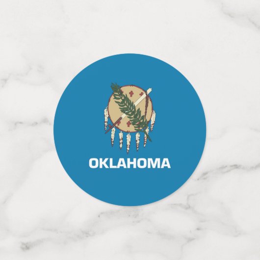 Table confetti avec drapeau de l'Oklahoma (Petit recto)