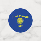 Table confetti avec drapeau de l'Oregon (Petit recto)