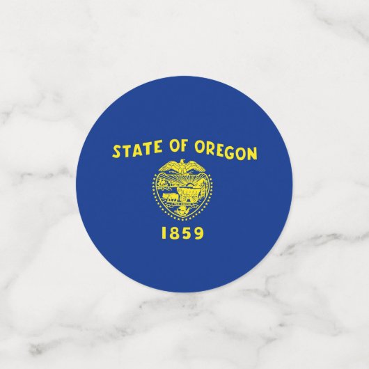 Table confetti avec drapeau de l'Oregon (Petit recto)
