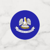 Table confetti avec drapeau de Louisiane, États-Un (Petit recto)