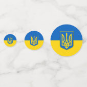Table confetti avec drapeau de l'Ukraine (Derrière)