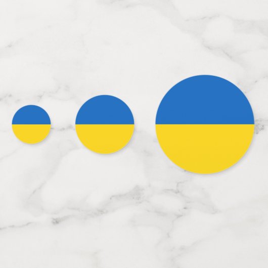 Table confetti avec drapeau de l'Ukraine (Devant)