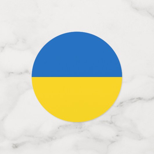 Table confetti avec drapeau de l'Ukraine (Petit recto)