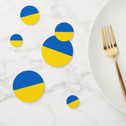 Table confetti avec drapeau de l'Ukraine (Groupe)