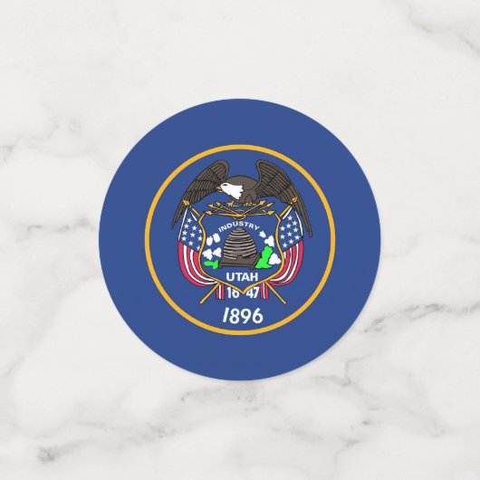 Table confetti avec drapeau de l'Utah (Petit recto)