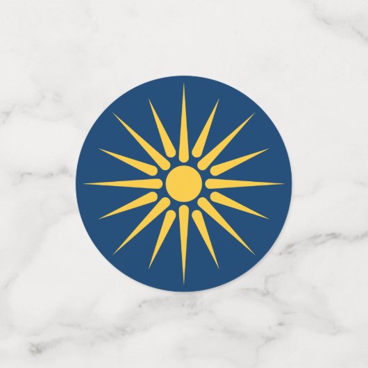 Table confetti avec drapeau de Macédoine, Grèce (Petit recto)