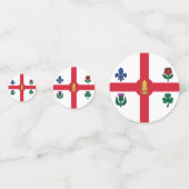 Table confetti avec drapeau de Montréal, Canada (Derrière)