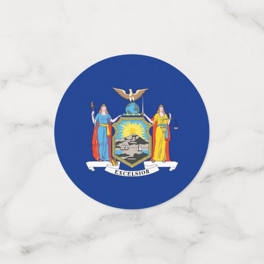 Table confetti avec drapeau de New York (Petit recto)