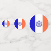 Table confetti avec drapeau de New York City (Devant)