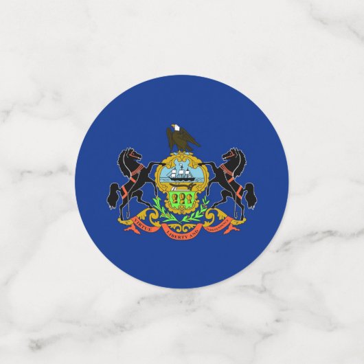 Table confetti avec drapeau de Pennsylvanie (Petit recto)