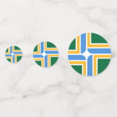 Table confetti avec drapeau de Portland, Oregon (Derrière)