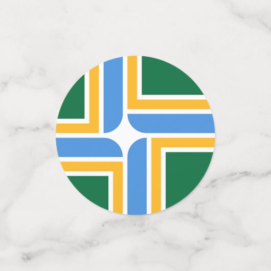 Table confetti avec drapeau de Portland, Oregon (Petit recto)