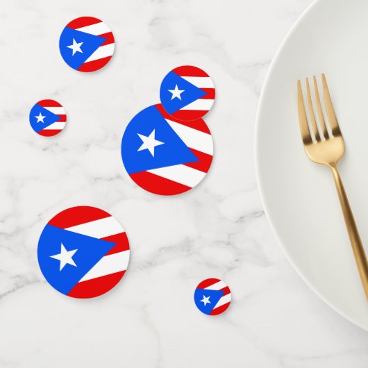 Table confetti avec drapeau de Porto Rico (Groupe)
