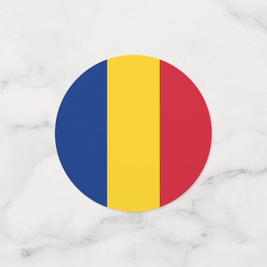 Table confetti avec drapeau de Roumanie (Petit recto)