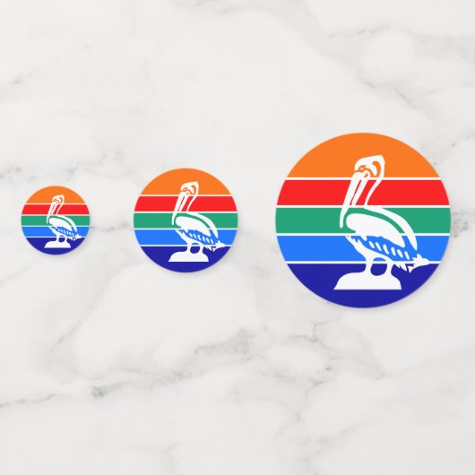 Table confetti avec drapeau de Saint-Pétersbourg (Devant)