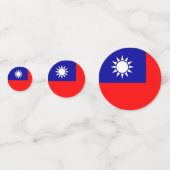 Table confetti avec drapeau de Taïwan (Derrière)