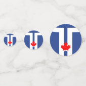 Table confetti avec drapeau de Toronto, Canada (Derrière)