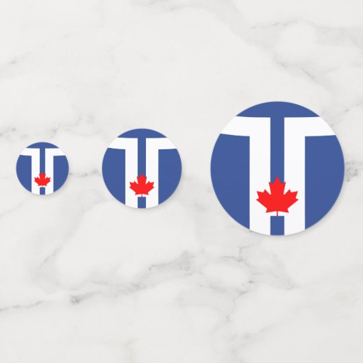 Table confetti avec drapeau de Toronto, Canada (Derrière)