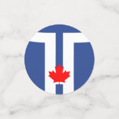 Table confetti avec drapeau de Toronto, Canada (Petit recto)