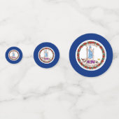 Table confetti avec drapeau de Virginie (Derrière)