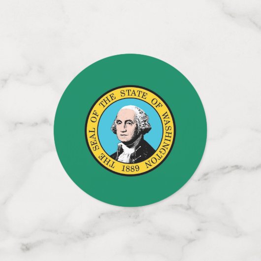 Table confetti avec drapeau de Washington (Petit recto)