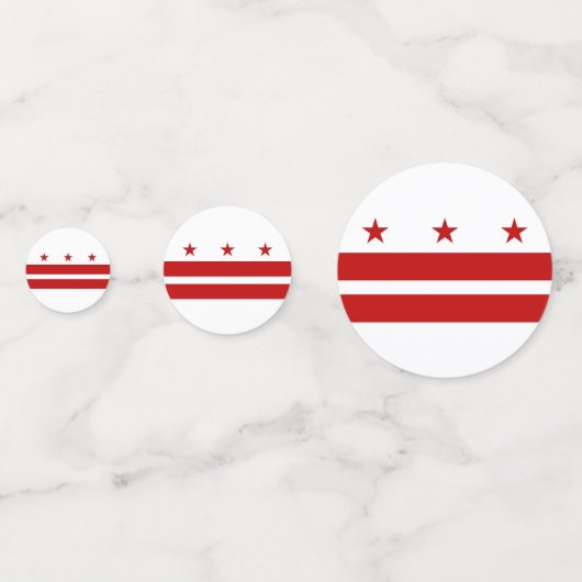 Table confetti avec drapeau de Washington DC (Derrière)