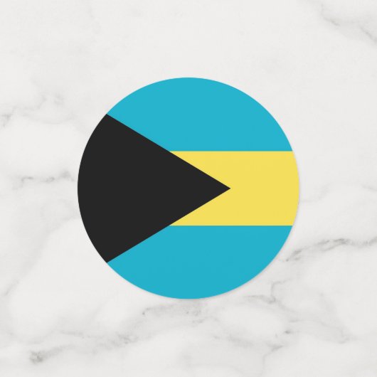 Table confetti avec drapeau des Bahamas (Petit recto)