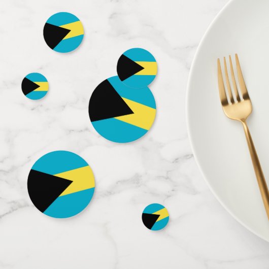 Table confetti avec drapeau des Bahamas (Groupe)