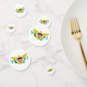 Table confetti avec drapeau des îles Vierges