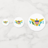 Table confetti avec drapeau des îles Vierges (Derrière)