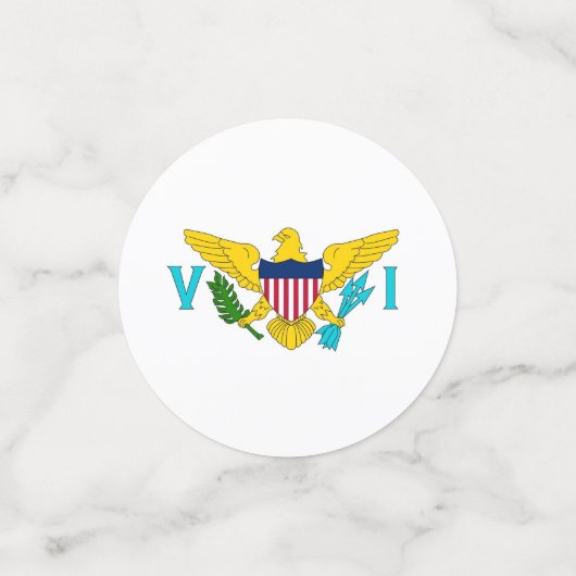 Table confetti avec drapeau des îles Vierges (Petit recto)