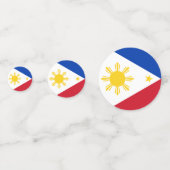 Table confetti avec drapeau des Philippines (Devant)