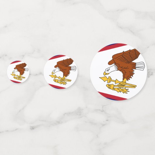Table confetti avec drapeau des Samoa américaines (Derrière)