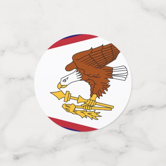 Table confetti avec drapeau des Samoa américaines (Petit recto)