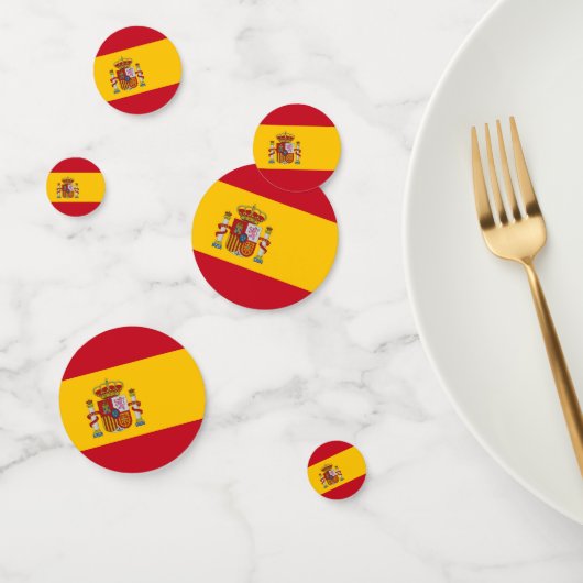 Table confetti avec drapeau d'Espagne (Groupe)