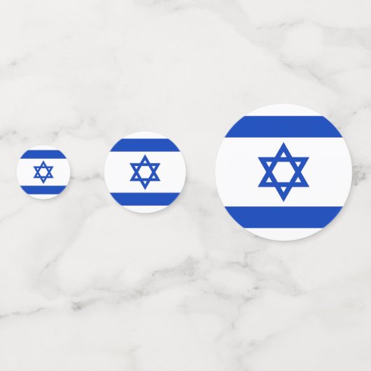 Table confetti avec drapeau d'Israël (Derrière)