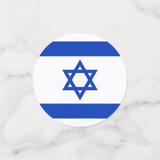 Table confetti avec drapeau d'Israël (Petit recto)