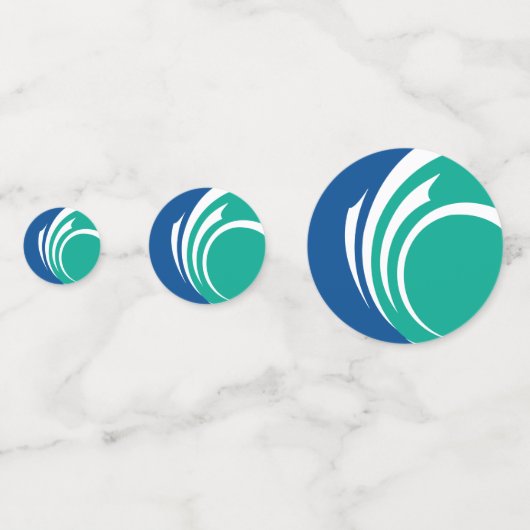 Table confetti avec drapeau d'Ottawa, Canada (Devant)